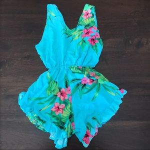 SOLD ON ANOTHER APP* Turquoise Floral Onsie